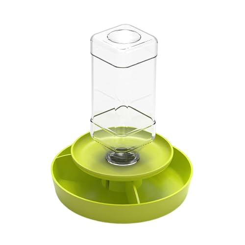 perfk Reptilien-Futterautomat, automatischer Wasserspender, leicht zu reinigen, Amphibien-Futternapf, Reptilien-Futternapf für Schildkröten-Einsiedlerkrebse, Green L von perfk