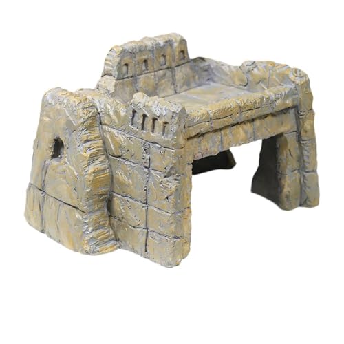 perfk Reptilienversteckhöhle, Kunstharz, Versteckhöhle, Haustierbedarf, einzigartiges, vielseitiges Ornament, Aquarium-Lebensraumdekor für Amphibien, von perfk