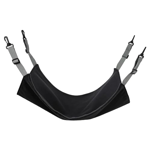 perfk Reversible Katze hängende Hängematte doppelseitig hängende Bett mit Haken Haustier Haustierkäfig Hängematte für kleine Tiere Welpe Hase, Schwarz von perfk