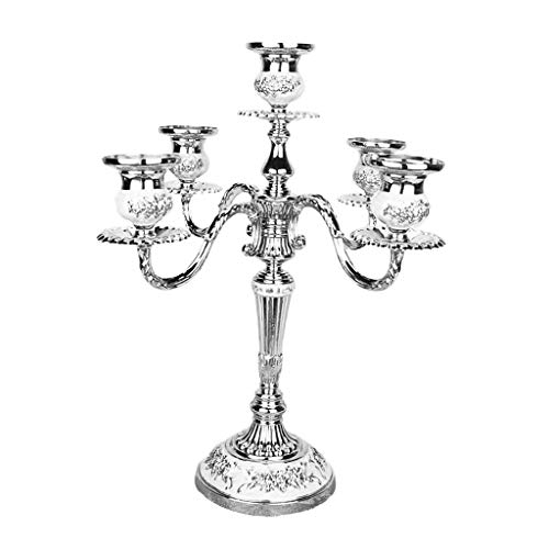 perfk Romantische aus aus Kerzenhalter 5 Arm Candlestick Mittelstücke, Silber perfk Romantische aus aus Kerzenhalter 5 Arm Candlestick Mittelstücke, Silber von perfk