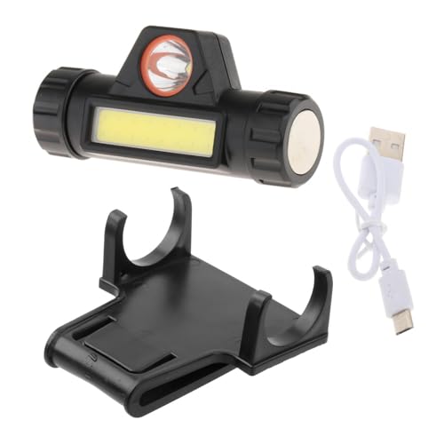 perfk Scheinwerfer für Schweißhelm-Taschenlampe mit Halterung, starkes Licht, Mehrzweck-Dual-Use-USB-Ladescheinwerfer mit großer Reichweite von perfk