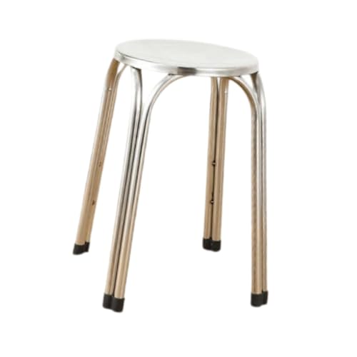 perfk Stapelhocker Runder Hocker Ohne Rückenlehne Metallrahmen Doppelte Schweißnähte Geräuscharm Leicht Tragbar für Esszimmer Büro Innen Außen, 47 cm perfk Stapelhocker Runder Hocker Ohne Rückenlehne Metallrahmen Doppelte Schweißnähte Geräuscharm Leicht Tragbar für Esszimmer Büro Innen Außen, 47 cm von perfk