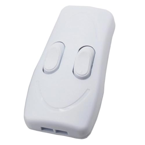 perfk Stehleuchte mit Druckknopfschalter, einfach zu bedienende, kompakte Zweiwege-Tischlampe, Weiß von perfk