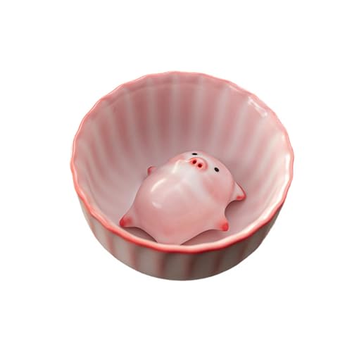 perfk -Teetasse mit Tee-Haustier, Schweinchen-Statue, Sammlerstück, Teetasse für die Dekoration im Büro-Teehaus, 120 Ml von perfk
