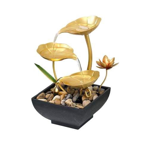 perfk Tischbrunnen, Zimmerbrunnen, dekorativer Brunnen, dynamischer Kleiner Schreibtisch-Wasserfallbrunnen für Schlafzimmer und Wohnzimmer perfk Tischbrunnen, Zimmerbrunnen, dekorativer Brunnen, dynamischer Kleiner Schreibtisch-Wasserfallbrunnen für Schlafzimmer und Wohnzimmer von perfk