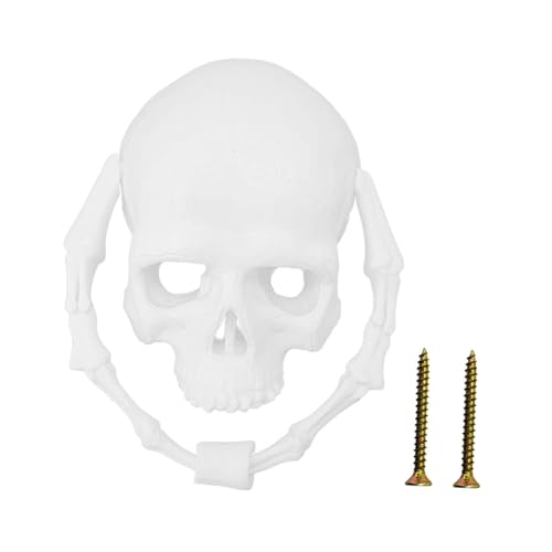 perfk Totenkopf-Türklopfer zum Aufhängen, Türring, Griff, dekoratives Halloween-Ornament, Wandschild für Haustüren, Party-Zubehör perfk Totenkopf-Türklopfer zum Aufhängen, Türring, Griff, dekoratives Halloween-Ornament, Wandschild für Haustüren, Party-Zubehör von perfk