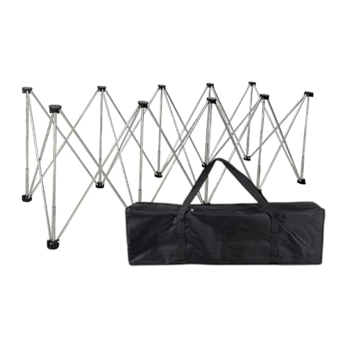 perfk Tragbarer Arbeitsständer Klappbein Workbench Compact Stable Edelstahl -Schreibtisch -Ständer Klammer für Outdoor -Tischpicknick, 10 Beine von perfk