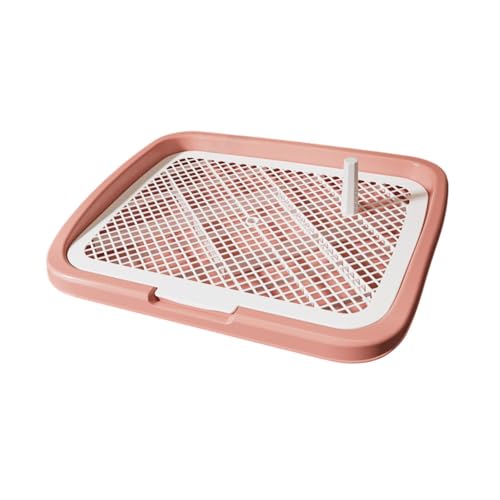 perfk Training Tablett Hunde Töpfchen Haustier Lieferungen Töpfchen Zug Ecke Haustierhund Toilettenhund Pee Pad Halter für kleine Hunde, Rosa von perfk