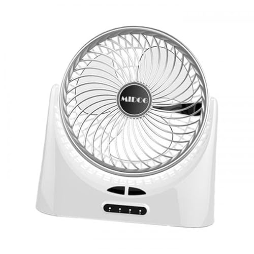 perfk USB-Tischventilator, tragbarer USB-Mini-Ladeventilator, leiser, mit drei Geschwindigkeiten einstellbarer, wiederaufladbarer tragbarer Tischventilator, ARGENT von perfk