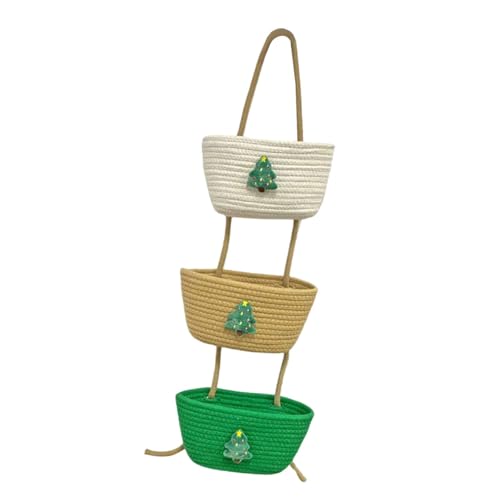 perfk Wandbehangkorb, Türaufbewahrung, Organizer-Behälter, praktischer gewebter Wandkorb, dekorative Körbe für Kinderzimmer von perfk