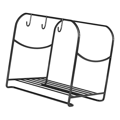 perfk Waschbecken-Aufbewahrungshalter, Badezimmerregal, stabil, bodenstehend, praktisch, leicht, für den Heimgebrauch, multifunktionaler Regal-Organizer, Schwarz von perfk