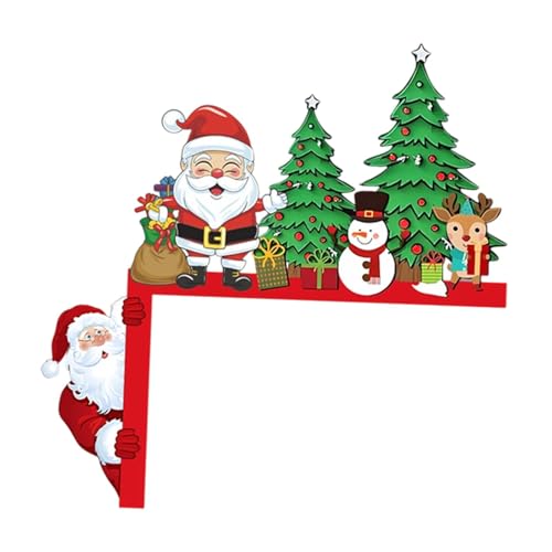 perfk Weihnachts-Tür-Eckdekoration, Türrahmen, Weihnachtsdekoration, Weihnachtsbaum, Wandkunst, Fenster-Eckschild für den Winter, Links perfk Weihnachts-Tür-Eckdekoration, Türrahmen, Weihnachtsdekoration, Weihnachtsbaum, Wandkunst, Fenster-Eckschild für den Winter, Links von perfk