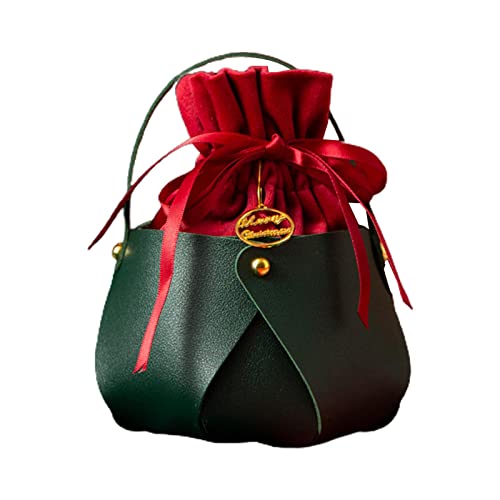 perfk Weihnachtsäpfel-Süßigkeits-Tasche, Weihnachts-Samt-Geschenk-Taschen, GRÜN von perfk