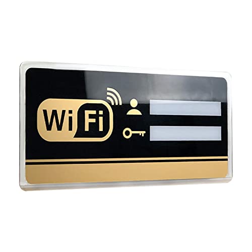 perfk WiFi-Schild-Aufkleber, Spiegel, Passwort, Wiederverwendbare Geschenke, WLAN-Schild, Aufkleber für Schaufenster, Restaurants, 10cm×20cm von perfk