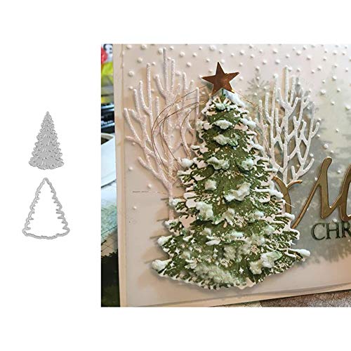 Weihnachten Stanzschablone Weihnachtsbaum Stanzbögen Stanzmaschine Stanzformen für Scrapbooking Kartenbastel Silber von periwinkLuQ