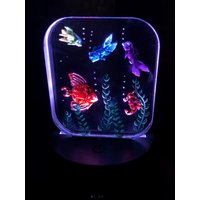 Fisch Nachtlicht Aquarium 3D Hand Geschnitzt Batteriebetrieben Usb Licht Farbwechsel Geätzt Ozean Marine Graviert Personalisierte Liebhaber Fisch Nachtlicht Aquarium 3D Hand Geschnitzt Batteriebetrieben Usb Licht Farbwechsel Geätzt Ozean Marine Graviert Personalisierte Liebhaber von PersonalEtchings