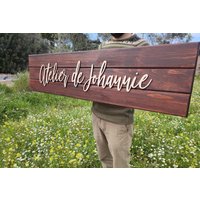 Palette, Holz Cafe Schild, Bäckerei, Bar Bakeshop 3D Buchstaben Personalisiertes Geschenk, Schild Hausbar, Bäckerei Individuelles Pub von personalizedgiftsBy