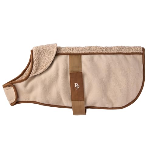 Pet Passion Aspen - The Cozy Sherpa Haustierjacke aus veganem Lammfell für kleine, mittelgroße und große Hunde, Camel, Größe XS (2,3–5,4 kg) von pet passion