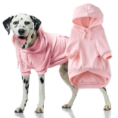 Pet Passion Rocky II - Der extra bequeme Hoodie aus Bio-Baumwolle und recyceltem Poly-Hundepullover für kleine, mittelgroße und große Hunde, Rosa, L von pet passion