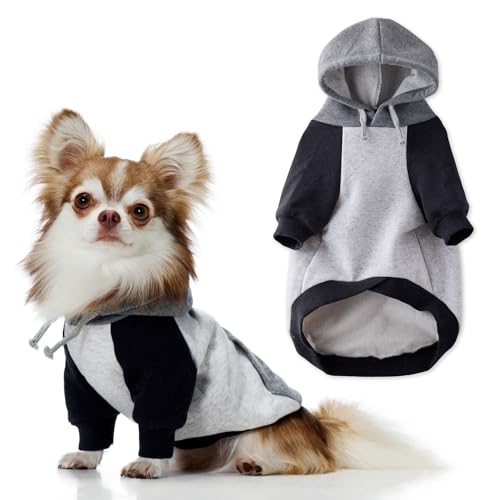 Pet Passion Rocky II – Der extra bequeme Kapuzenpullover aus Bio-Baumwolle und recyceltem Polyester, Hundepullover für kleine, mittelgroße und große Hunde, Grau meliert, Größe XL von pet passion