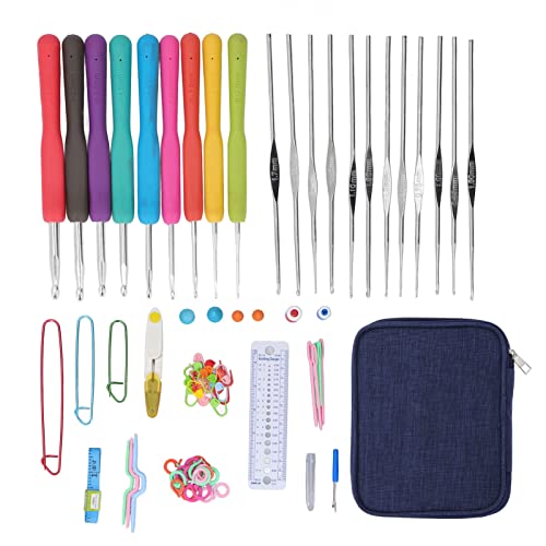 Bequeme Häkelhaken Set leuchtende Farben Aluminium Strickanfänger -Werkzeug -Set Bequeme Häkelhaken Set leuchtende Farben Aluminium Strickanfänger -Werkzeug -Set von petjoyful
