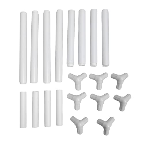 Stickerei Rahmen Lap Stand Kreuz stich Halter Set Rechteckiger Kunststoff rohr Doppels chicht Nähreifen (Weiß) von petjoyful