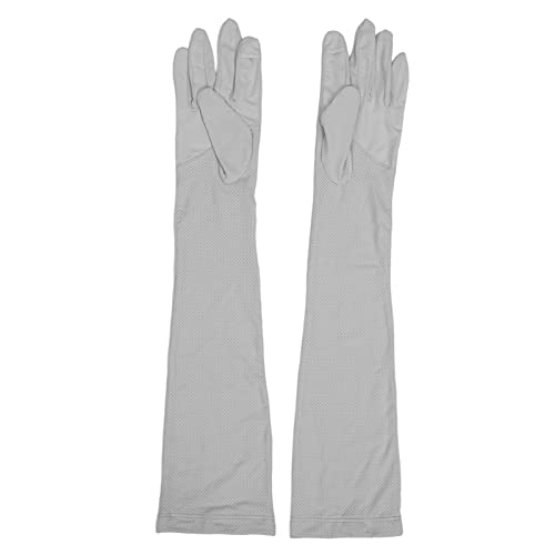 petjoyful Sommer verlängerung Sonnenschutz UV-Schutz Frauen Eis Seiden arm Ärmel 2 Stück für Outdoor Radfahren Laufen (Krabbenschale Asche) von petjoyful