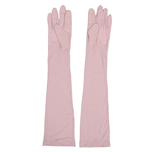 petjoyful Sommer verlängerung Sonnenschutz UV-Schutz Frauen Eis Seiden arm Ärmel 2 Stück für Outdoor Radfahren Laufen (Rosa) von petjoyful