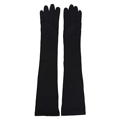 petjoyful Sommer verlängerung Sonnenschutz UV-Schutz Frauen Eis Seiden arm Ärmel 2 Stück für Outdoor Radfahren Laufen (Wolkenkratzerschwarz) von petjoyful