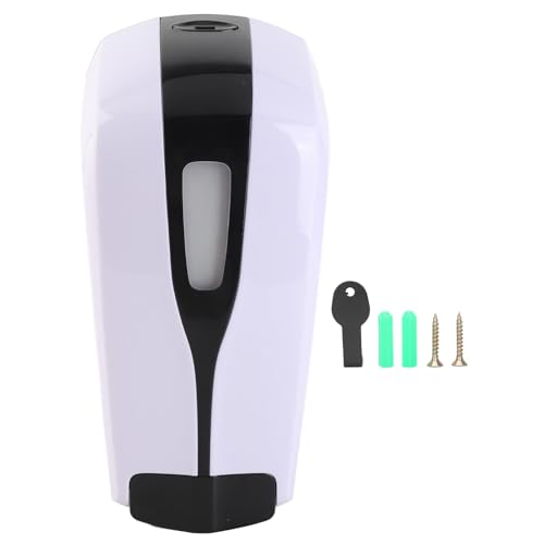 petjoyful Wandmontierte manuelle Seifenspender klares visuelles Fenster mit 500 ml Badezimmer Flüssigseifespender (Sprühversion) von petjoyful