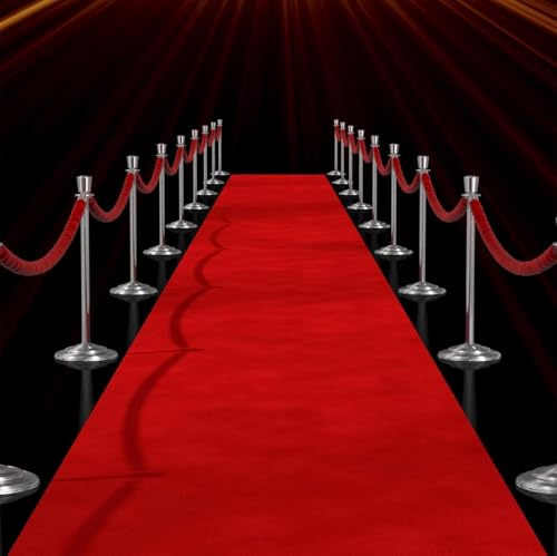 petour Roter Teppich 10x1m VIP Läufer 2,2 mm Dicke Red Carpet Hochzeit Event Teppich Weihnachten Outdoor Empfangsteppich für Party, Zeremonie petour Roter Teppich 10x1m VIP Läufer 2,2 mm Dicke Red Carpet Hochzeit Event Teppich Weihnachten Outdoor Empfangsteppich für Party, Zeremonie von petour