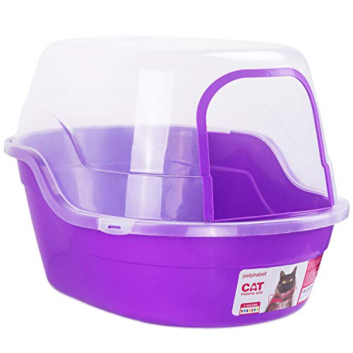 Petphabet Katzentoilette mit Deckel, für bis zu Zwei kleine Katzen gleichzeitig, extra groß, Violett Petphabet Katzentoilette mit Deckel, für bis zu Zwei kleine Katzen gleichzeitig, extra groß, Violett von petphabet
