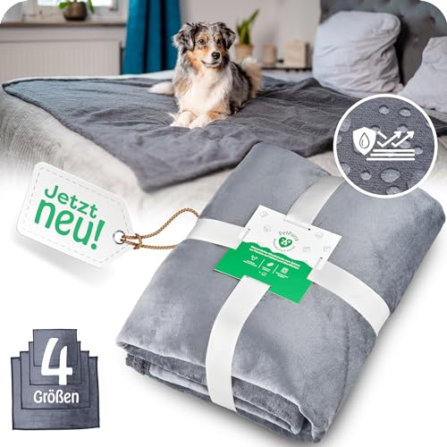 petpurry® wasserdichte Hundedecke - 152x203cm/XXL/grau - Flauschige Hundedecke Sofa - vielseitig einsetzbare & langlebige Decke - waschbare Hundedecke von petpurry