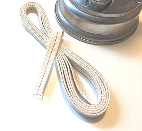 HDmirrorR 1 Meter Docht für Feuerhand Sturmlaterne Laterne 275 + 276, passgenau 12,5 mm breit, ruhige Flamme, Lange Brenndauer, von Hafeehoo