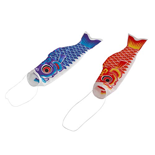 PETSOLA 2 Stücke 150 cm Koi Koinobori Japanischen Windsack Karpfen Flagge Koi Nobori Sailfish von petsola