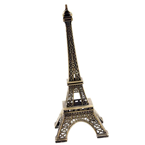 PETSOLA Retro Vintage Bronze Paris Eiffelturm Figur Statue Home Decor Bronze Finish, L von petsola