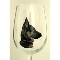 Hunde Weinglas, Deutscher Schäferhund, Benutzerdefiniertes Portrait, Haustiermalerei, Barware, Glaskunst, Bar Dekor, Haustier Verlust Memorial Hunde Weinglas, Deutscher Schäferhund, Benutzerdefiniertes Portrait, Haustiermalerei, Barware, Glaskunst, Bar Dekor, Haustier Verlust Memorial von petzoup