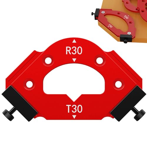 Frässchablone, Router Jig Radius Schablone, Frässchablone Oberfräse, Drei in Eins Fase Innen und Außenecken-Positionierungsschablone, zum Schneiden von Metallblechen (R30) von peuqcen