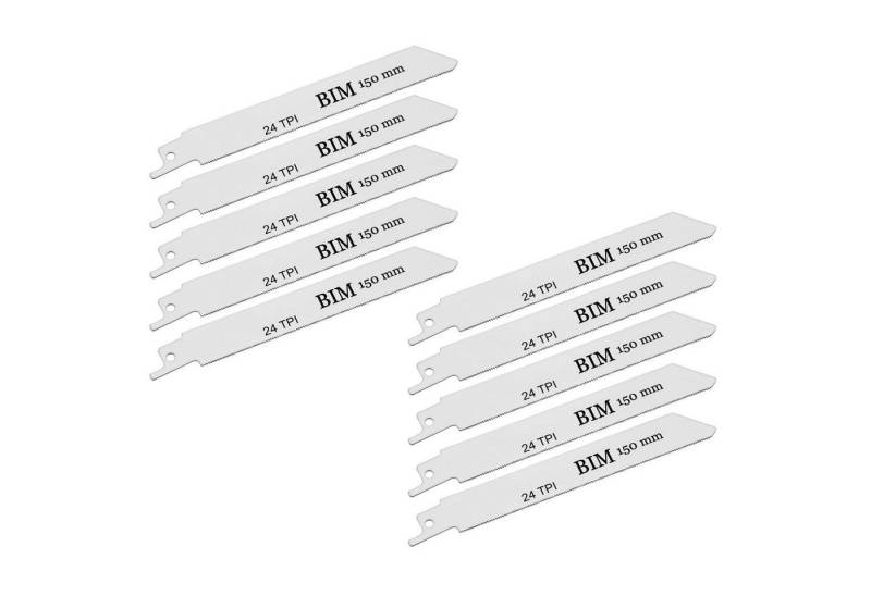 CMC Säbelsägeblatt Sägeblätter Säbelsägeblätter 150mm für Metall, Kunststoff (10 (10-St), 10 Bi-Metall Säbelsägen Sägeblätter von CMC