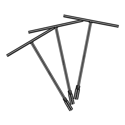 pgroup Metrisches Steckschlüssel-Set mit T-Griff, 6-Punkt (8 mm, 10 mm, 12 mm), Cr-V-Stahl, Sechskant-Stecknuss für Motorrad- und Auto-Reparatur, 3 Stück von pgroup