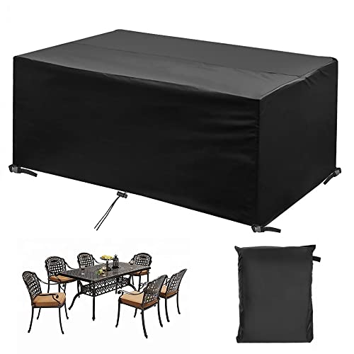 phixilin Gartenmöbel Abdeckung Schnappschnallen Wasserdicht Winddicht UV-Beständiges Anti-Schimmel Teleskopseil Abdeckplane Gartenmöbel Rechteckig 210D Oxford Stoff Gartenmöbel Schutzhülle 242*162*100 phixilin Gartenmöbel Abdeckung Schnappschnallen Wasserdicht Winddicht UV-Beständiges Anti-Schimmel Teleskopseil Abdeckplane Gartenmöbel Rechteckig 210D Oxford Stoff Gartenmöbel Schutzhülle 242*162*100 von phixilin