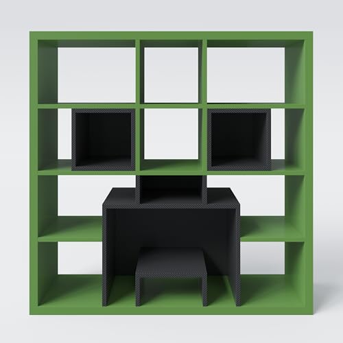 phoenix group AG original Minecraft Regal mit ikonischem Creeper-Design, 15 Fächer von phoenix group AG