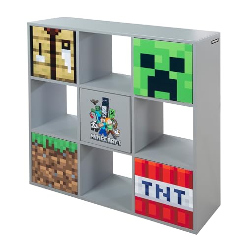 phoenix group Minecraft - 3x3 Regal, Raumteiler mit Türen und offenen Fächern, Grau phoenix group Minecraft - 3x3 Regal, Raumteiler mit Türen und offenen Fächern, Grau von phoenix group