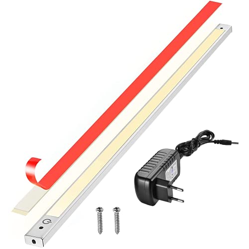 phonar 2er Pack - 60cm LED Unterbauleuchte 3000K, flach, überall montieren, aufkleben, Inklusive Alle Zubehör, LED Nachtlicht, kühles Weiß, Neutralweiß von phonar