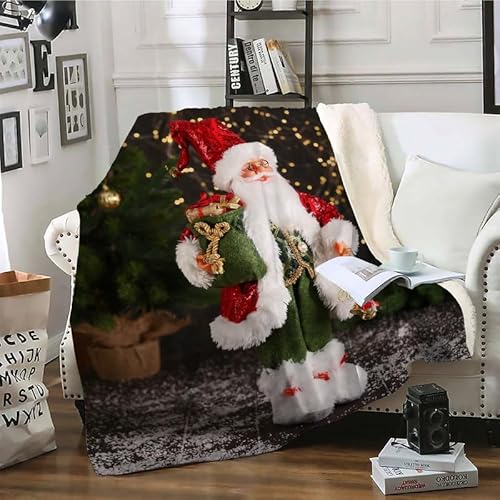 Decke 180x220 Weihnachtsmann Sofadecke Wohndecke Warme Kuscheldecken Picknickdecke Weich Flanell Fleecedecke Tagesdecke Bett überwurfdecke Personalisierte Geschenke für Frauen Männer von phonxia