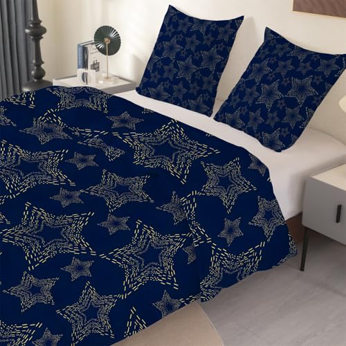 Sternenhimmel Bettwäsche-Set, 3D-Druck Bettwäsche mit 1 Bettdecke und 2 Kissenbezügen Jugendliche Blumenfliege Mikrofaserdecke Set 200x200 cm Mit Kissenbezügen, Kuschel-Bettbezug, Federbettbezug O78 von phonxia