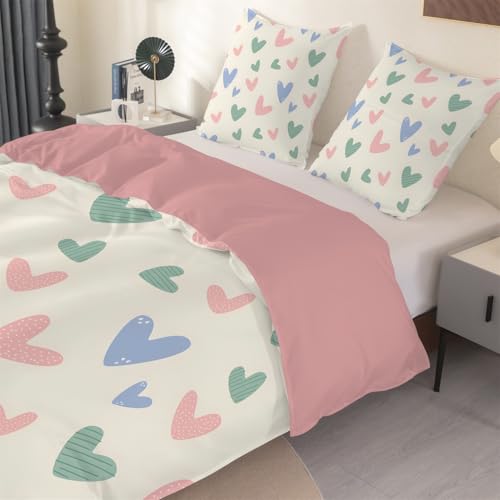 phonxia Beiges Herz Bettwäsche 155x 220 Herzdeko Bettbezug mit Reißverschluss Mikrofaser Mädchen, Erwachsene Bettwäsche Set + 2 Kissenbezug 80x80 cm Deluxe Atmungsaktiv O70 phonxia Beiges Herz Bettwäsche 155x 220 Herzdeko Bettbezug mit Reißverschluss Mikrofaser Mädchen, Erwachsene Bettwäsche Set + 2 Kissenbezug 80x80 cm Deluxe Atmungsaktiv O70 von phonxia