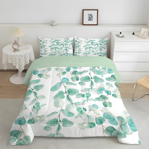 phonxia Bettdecke 135x200 4 Jahreszeiten, Dschungel Bettdecke ohne Bezug Nutzbar Abstraktes Muster - Steppdecke Waschbare Wende Weiche SchlafdeckeGrün Duvet mit 2 Kissenbezug J76 von phonxia