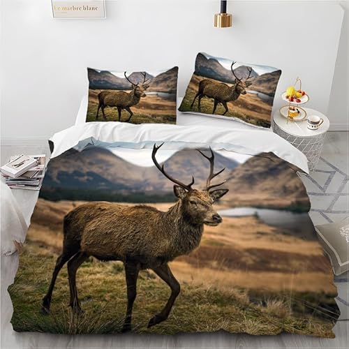 phonxia Bettwäsche 220x240cm Hirsch - Braun Microfaser 1 Bettbezug 220 x 240cm mit Reißverschluss Bettwäsche-Sets + 2 Kopfkissenbezug 80x80cm phonxia Bettwäsche 220x240cm Hirsch - Braun Microfaser 1 Bettbezug 220 x 240cm mit Reißverschluss Bettwäsche-Sets + 2 Kopfkissenbezug 80x80cm von phonxia