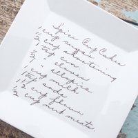 Echte Handschrift Auf Einen Teller Übertragen. Küchen Wand Dekor, Wandbehang Und Rezept Display von phpottery